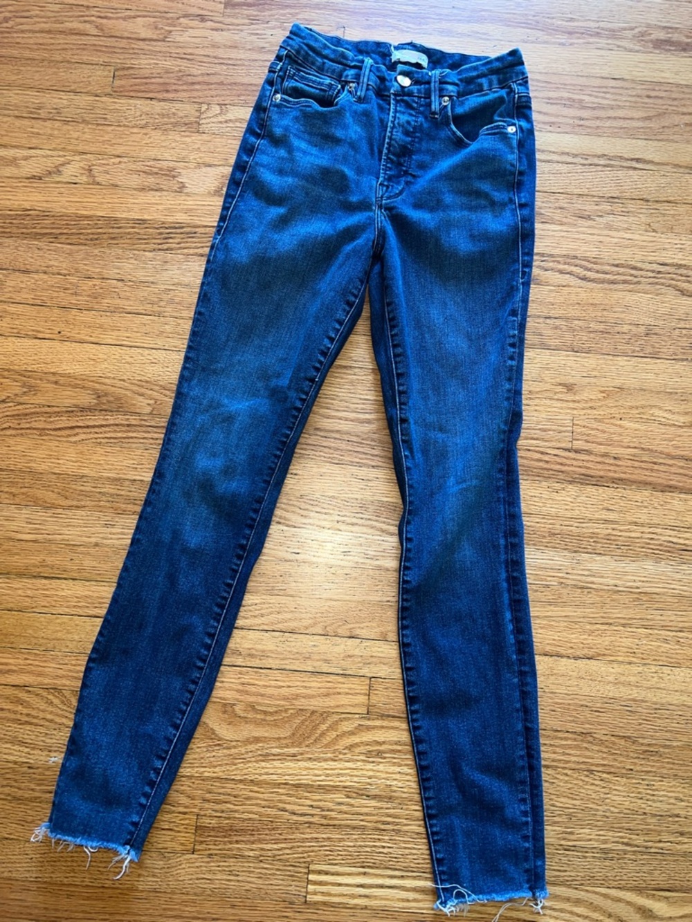 Good American Dark Blue High-Rise Skinny Jeans